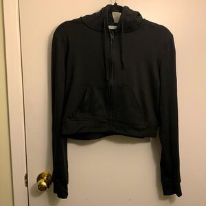 BLUENOTES Zip-Up Crop Hoodie